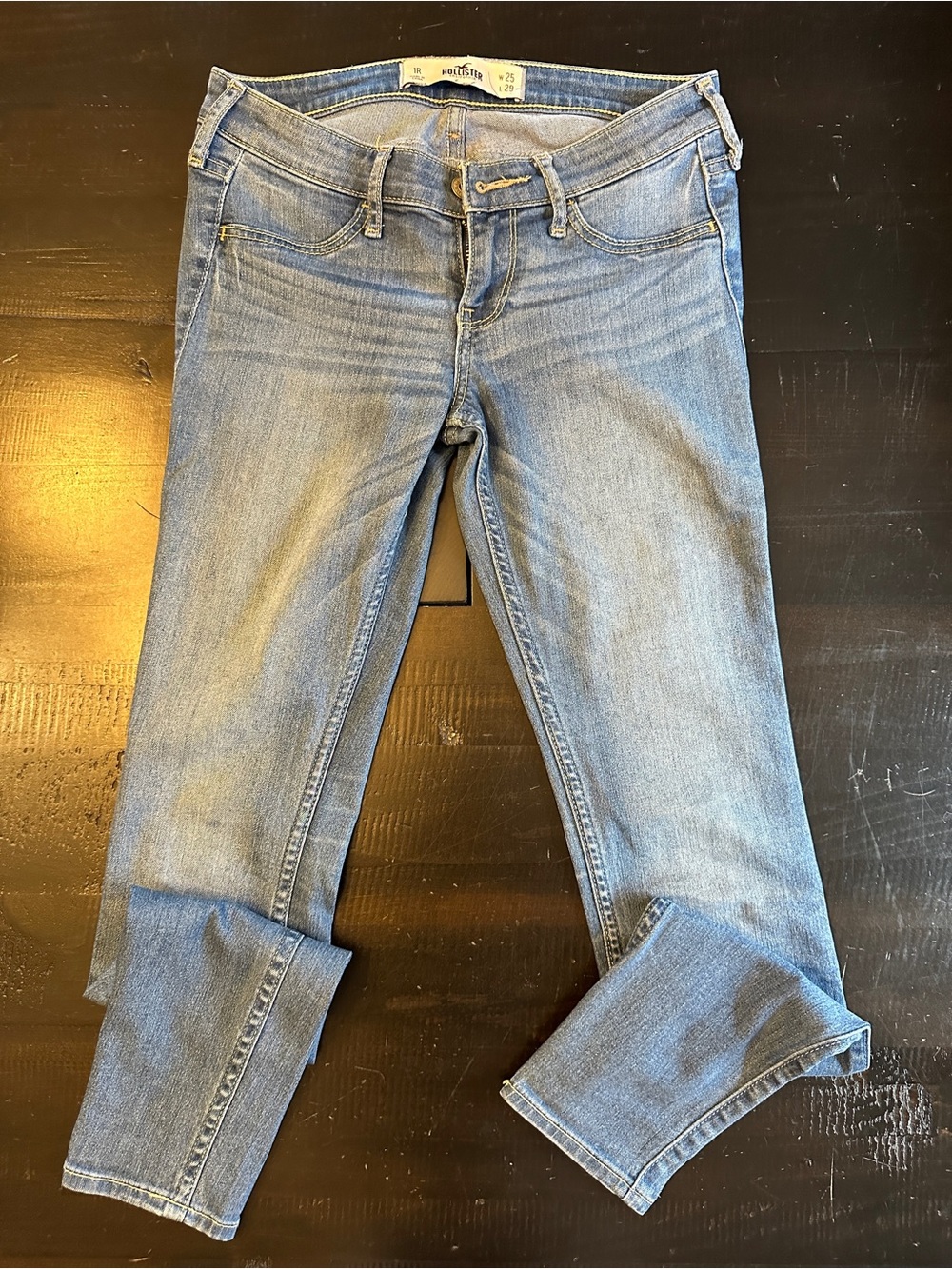 Hollister Women's Skinny Jeans in Light Blue Wash